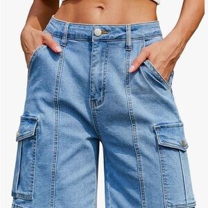 Denim Cargo Women Shorts